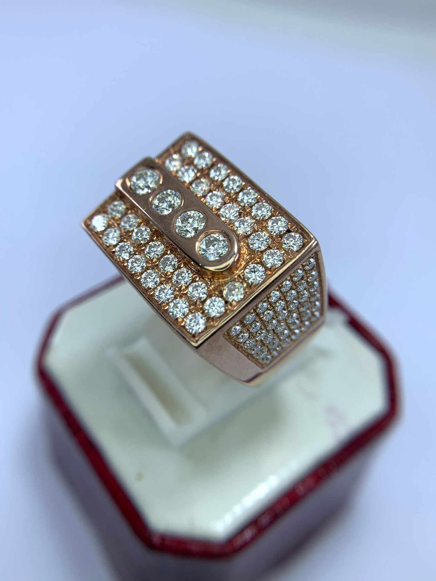 moissanite d vvs 1 ring unique handmade gold plated rose gold